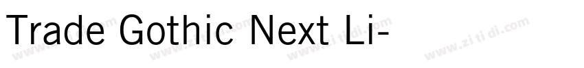 Trade Gothic Next Li字体转换